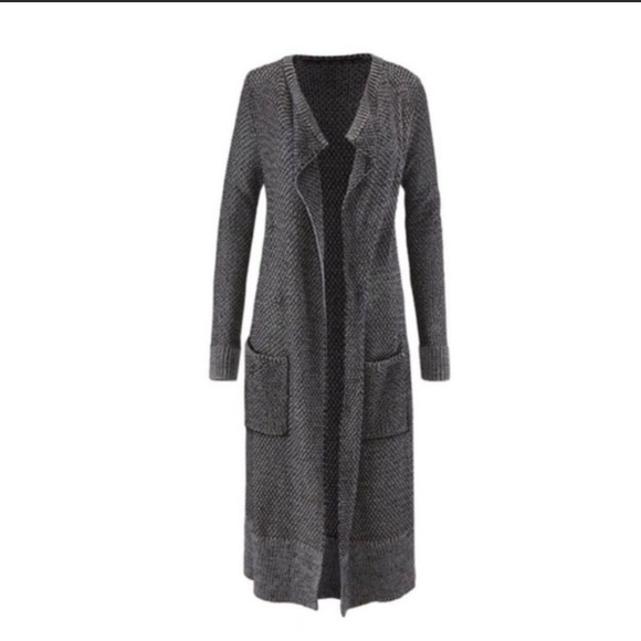 CAbi Sweaters - CAbi Charcoal Open Front Cardigan